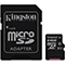 کارت حافظه microSDCS کینگستون کلاس 10 استاندارد UHC-I U1 سرعت 80MBps همراه با آداپتور SD ظرفیت 64 گیگابایت